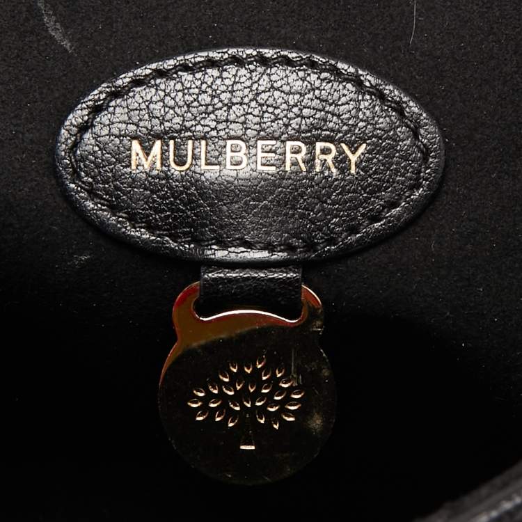 Pre Owned Mulberry Black Leather Medium Lily Shoulder Bag
