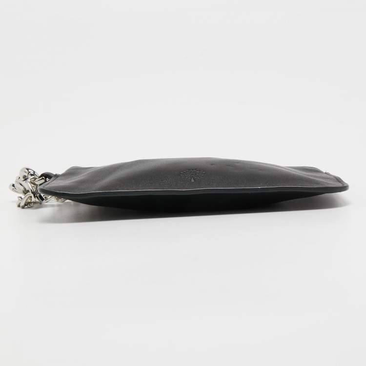 Pre Owned Mulberry Black Leather Chain Coin Purse