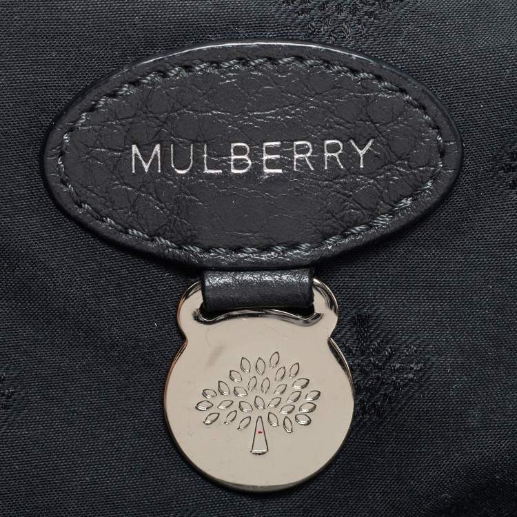 Pre Owned Mulberry Dark Grey Leather Bayswater Satchel