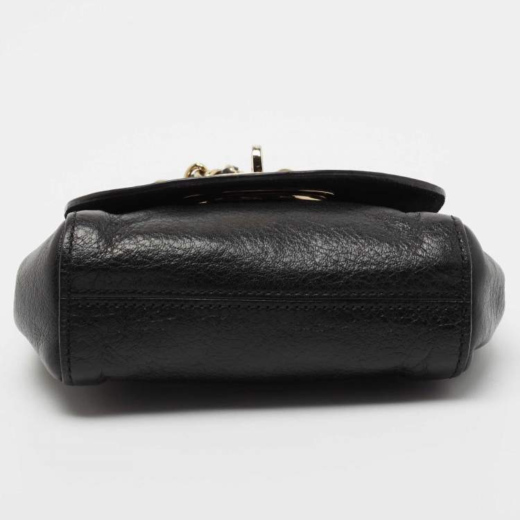Pre Owned Mulberry Black Leather Mini Lily Chain Crossbody Bag