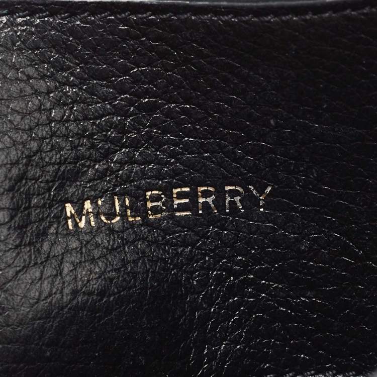 Pre Owned Mulberry Black Leather Mini Lily Chain Crossbody Bag
