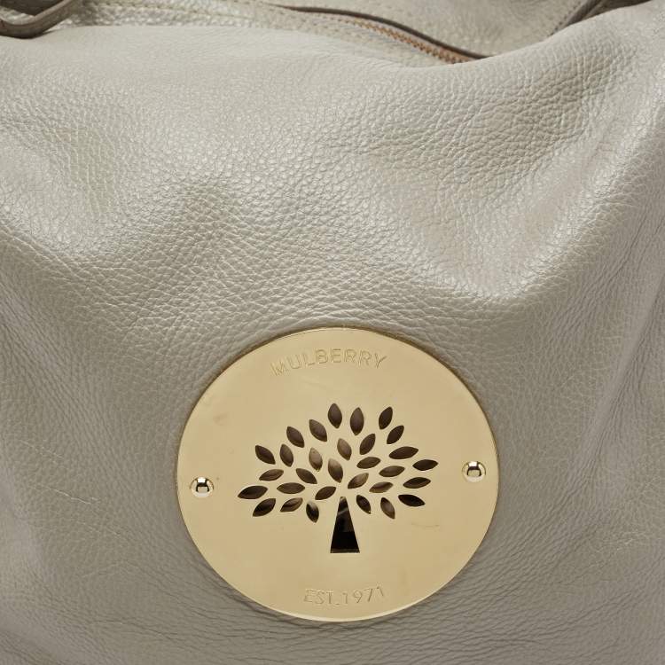 Pre Owned Mulberry Grey Leather Large Daria Hobo