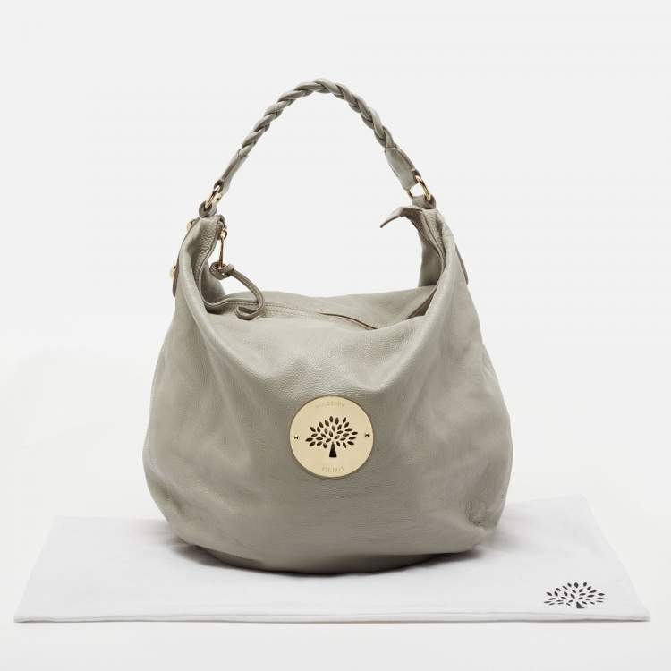Pre Owned Mulberry Grey Leather Large Daria Hobo