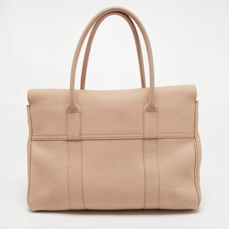 Pre Owned Mulberry Dusty Pink Grained Leather Bayswater Satchel