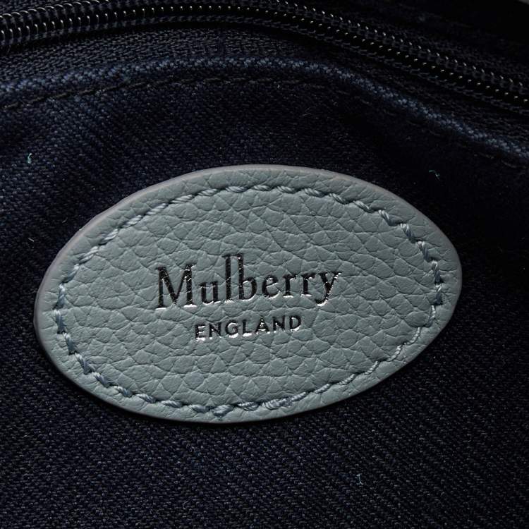 Pre Owned Mulberry Pastel Blue Leather Mini Alexa Top Handle Bag