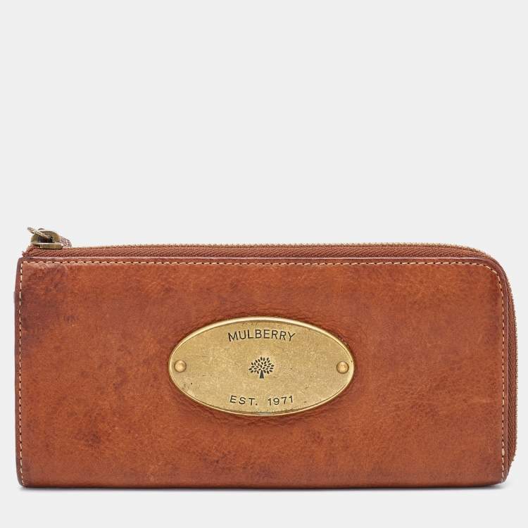Mulberry Long Locked Purse in Brown | Lyst