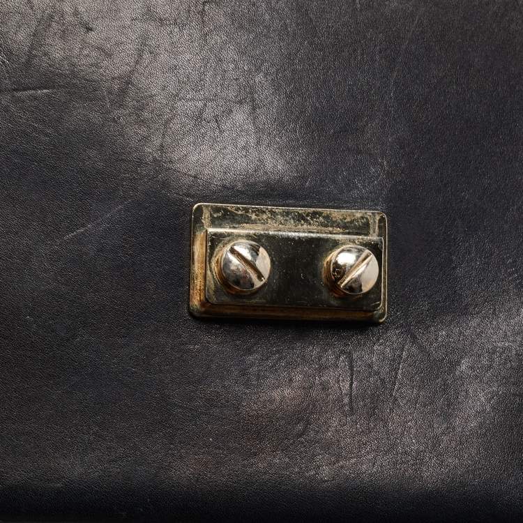 Pre Owned Mulberry Black Leather Kensel Shoulder Bag
