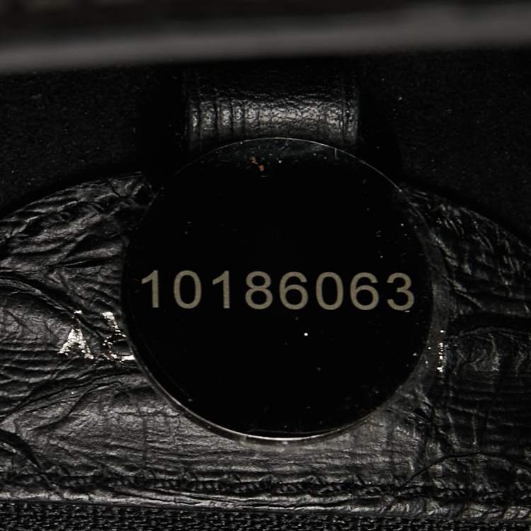 Pre Owned Mulberry Black Python Embossed Leather Delphine Chain Shoulder Bag