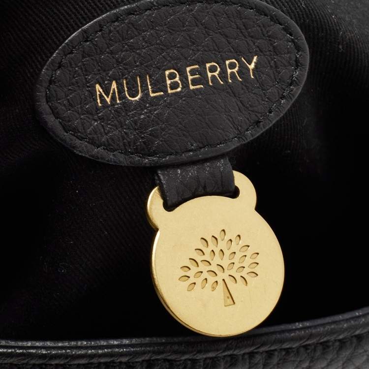 Pre Owned Mulberry Black Leather Effie Flap Hobo