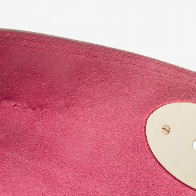 Pre Owned Mulberry Pink Leather Alexa Satchel