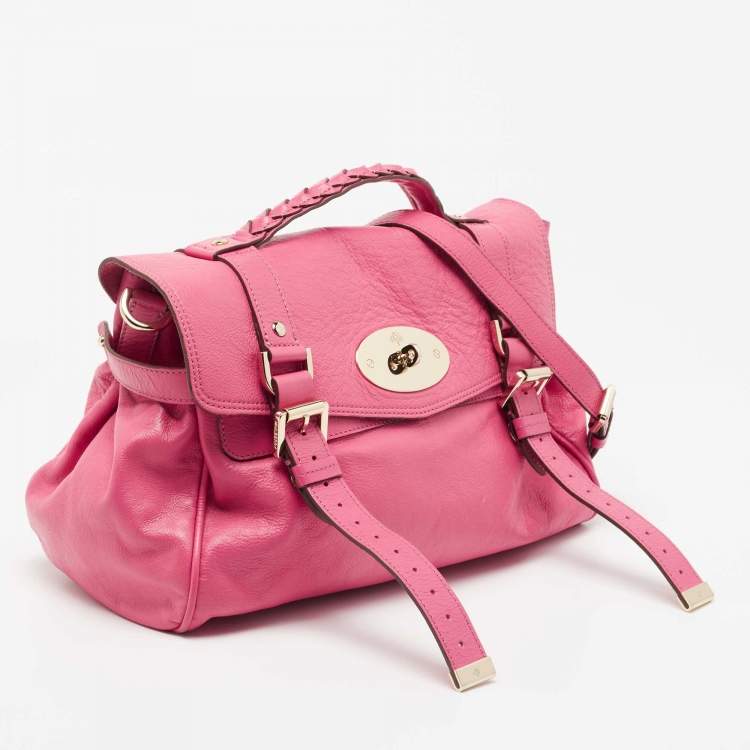 Pre Owned Mulberry Pink Leather Alexa Satchel