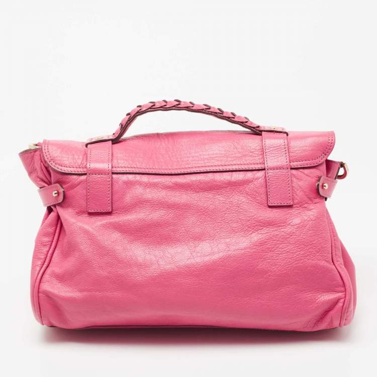 Pre Owned Mulberry Pink Leather Alexa Satchel