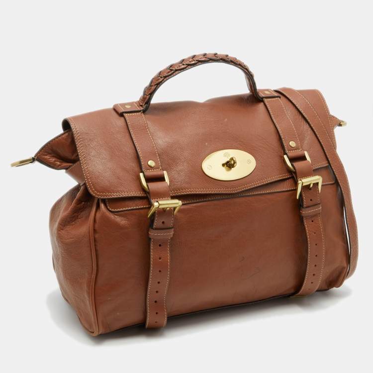 Pre Owned Mulberry Brown Leather Bayswater Top Handle Bag