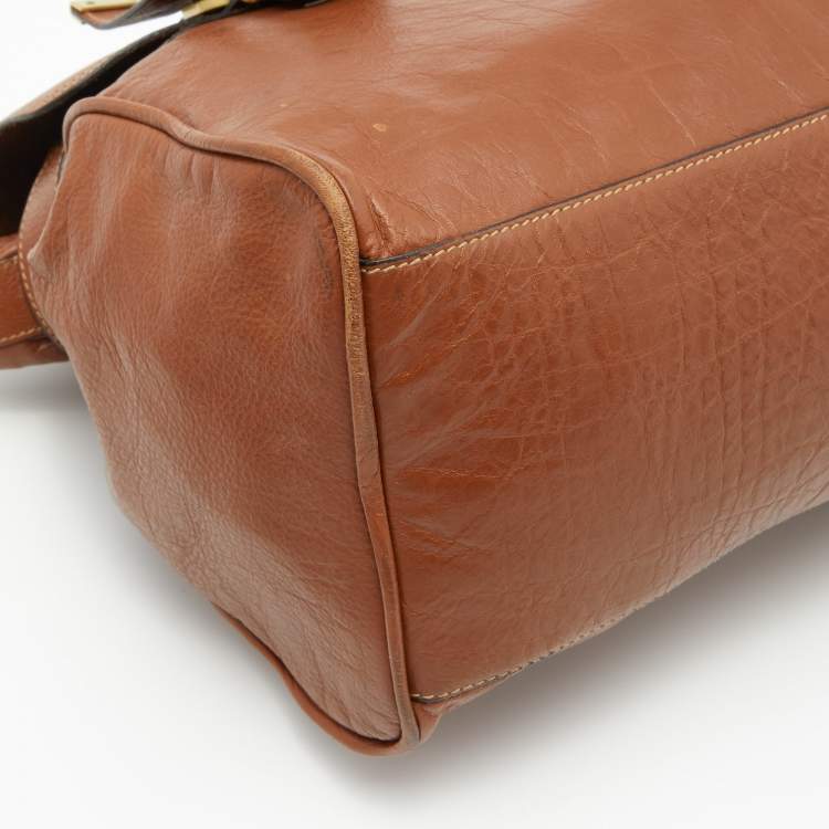 Pre Owned Mulberry Brown Leather Bayswater Top Handle Bag