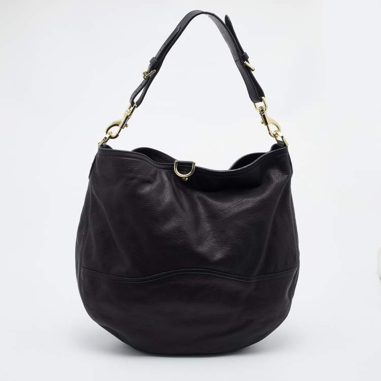 Pre Owned Mulberry Black Leather Hobo