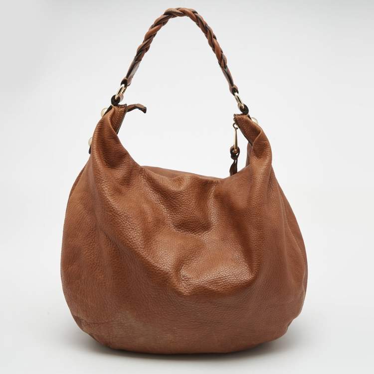 Pre Owned Mulberry Brown Leather Large Daria Hobo
