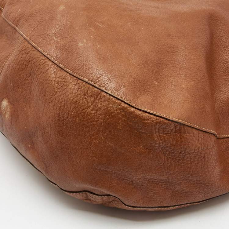 Pre Owned Mulberry Brown Leather Large Daria Hobo