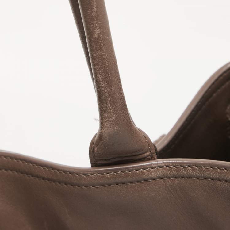 Pre Owned Mulberry Grey Leather Bayswater Tote