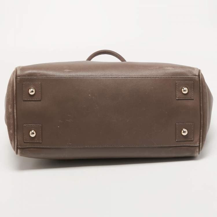 Pre Owned Mulberry Grey Leather Bayswater Tote