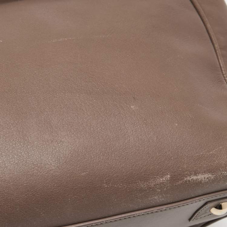 Pre Owned Mulberry Grey Leather Bayswater Tote