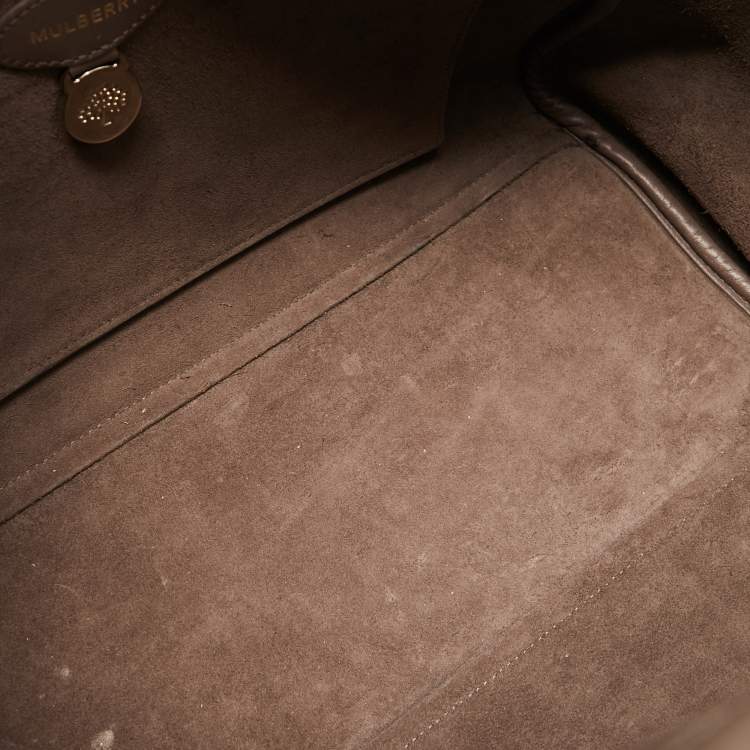 Pre Owned Mulberry Grey Leather Bayswater Tote