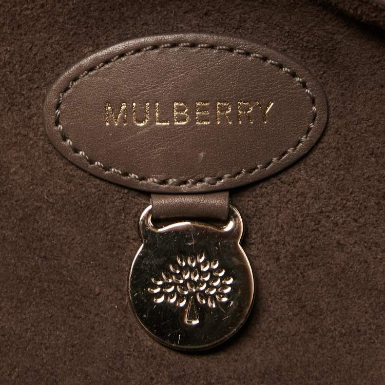 Pre Owned Mulberry Grey Leather Bayswater Tote