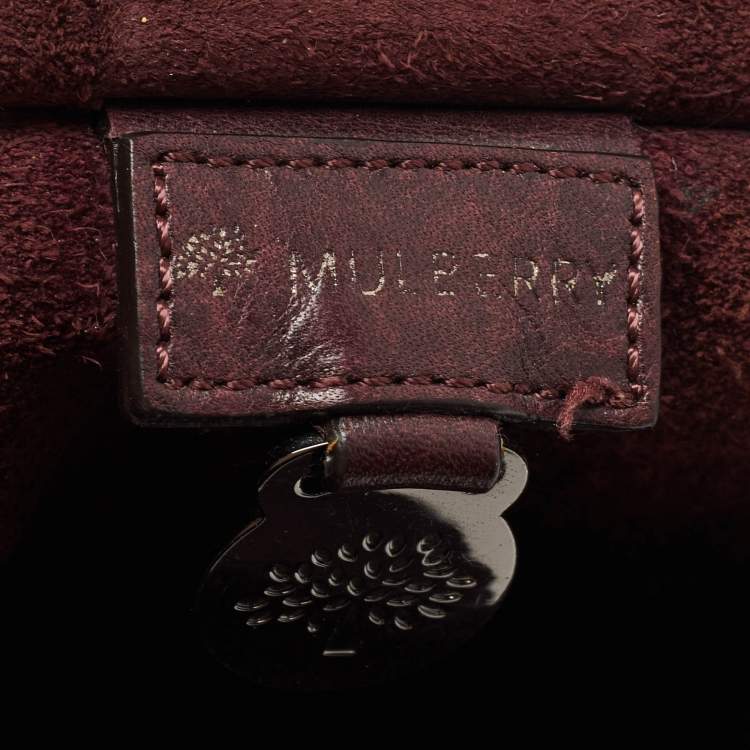 Pre Owned Mulberry Burgundy Leather Antony Messenger Bag