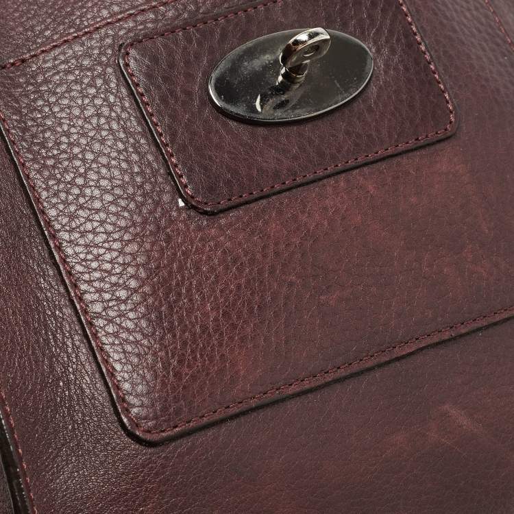 Pre Owned Mulberry Burgundy Leather Antony Messenger Bag