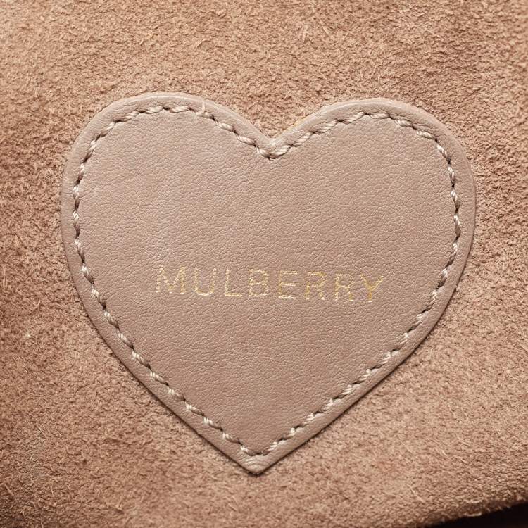 Pre Owned Mulberry Dark Beige Leather Mini Cara Delevingne Backpack