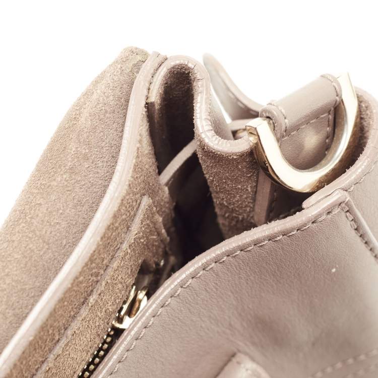 Pre Owned Mulberry Dark Beige Leather Mini Cara Delevingne Backpack