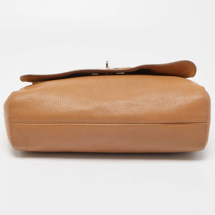Pre Owned Mulberry Tan Leather Medium Lily Shoulder Bag