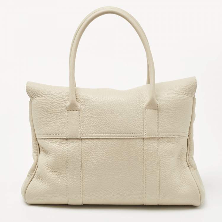 Pre Owned Mulberry Off White Leather Bayswater Satchel