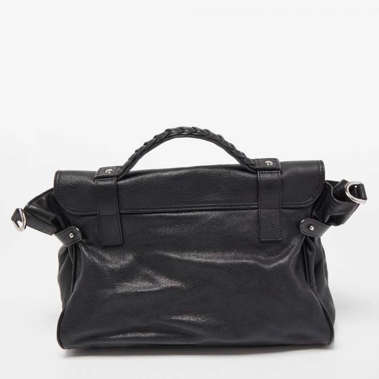 Pre Owned Mulberry Black Leather Alexa Satchel