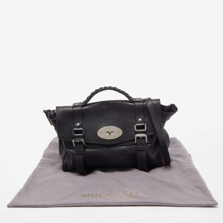 Pre Owned Mulberry Black Leather Alexa Satchel