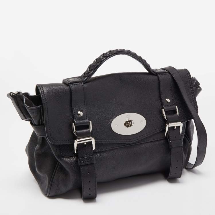 Pre Owned Mulberry Black Leather Alexa Satchel