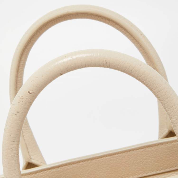 Pre Owned Mulberry Cream Leather Mini Bayswater Tote