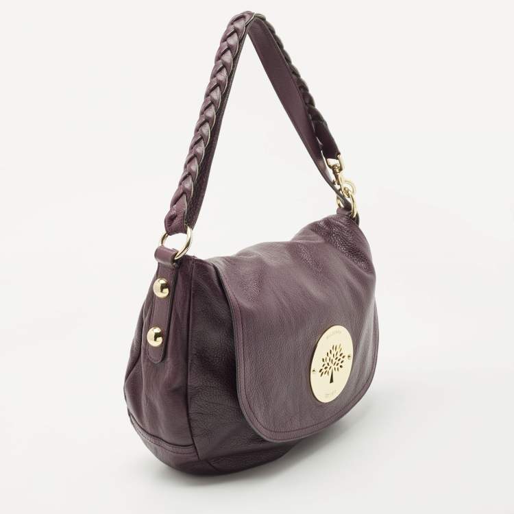 Pre Owned Mulberry Burgundy Grained Leather Daria Shoulder Bag