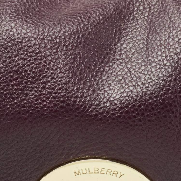 Pre Owned Mulberry Burgundy Grained Leather Daria Shoulder Bag