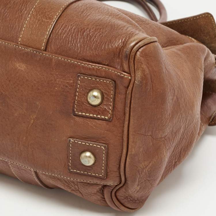 Pre Owned Mulberry Brown Leather Bayswater Satchel