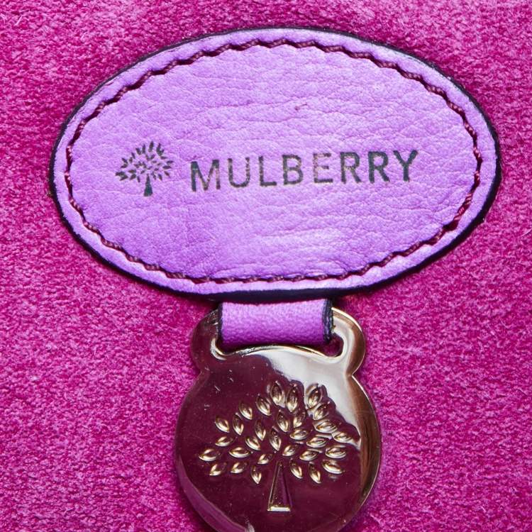Pre Owned Mulberry Purple Leather Bayswater Satchel