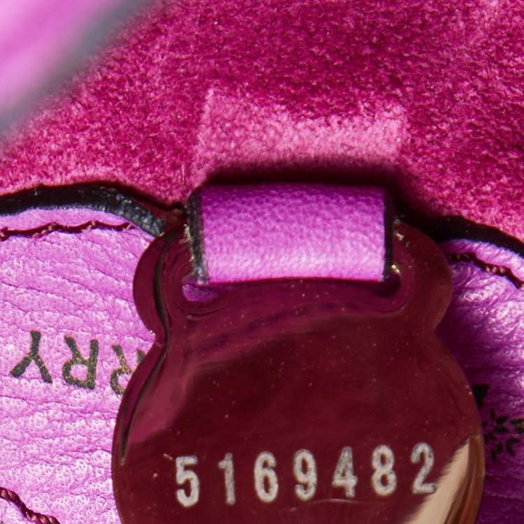 Pre Owned Mulberry Purple Leather Bayswater Satchel