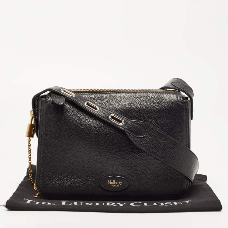 Pre Owned Mulberry Black Leather Billie Crossbody Bag 
