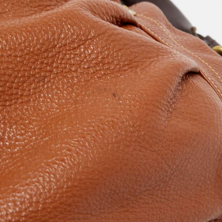 Pre Owned Mulberry Brown/Dark Brown Grained Leather Mitzy Hobo