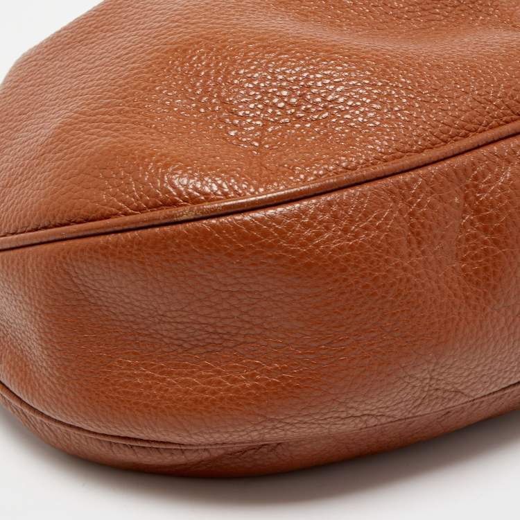 Pre Owned Mulberry Brown/Dark Brown Grained Leather Mitzy Hobo