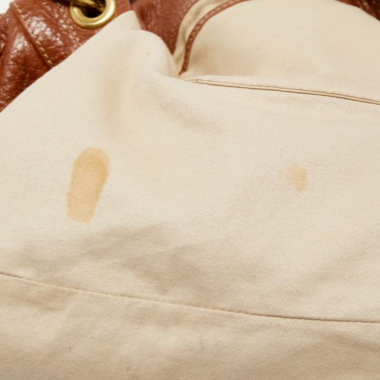Pre Owned Mulberry Brown/Dark Brown Grained Leather Mitzy Hobo