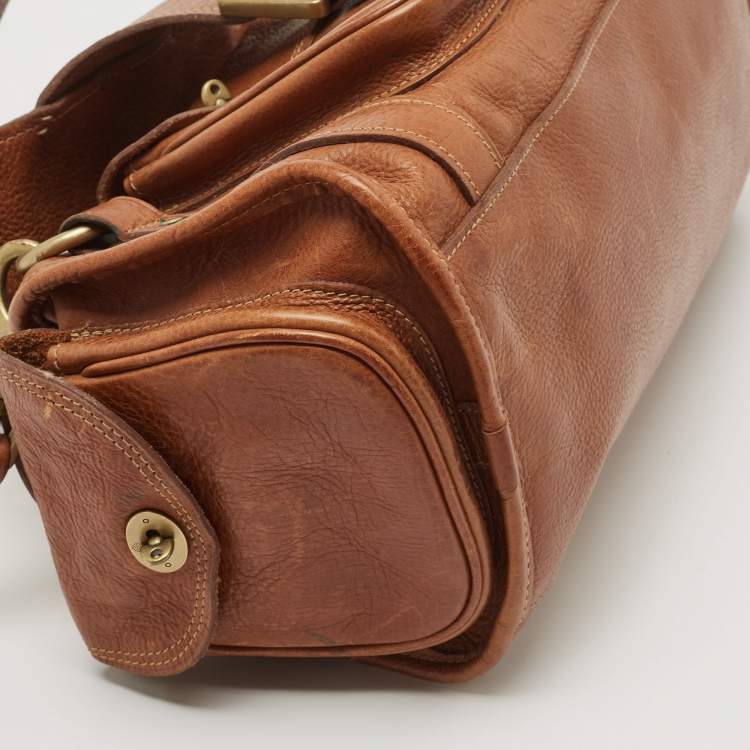 Pre Owned Mulberry Brown Leather Emmy Darwin Satchel