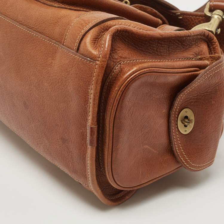 Pre Owned Mulberry Brown Leather Emmy Darwin Satchel