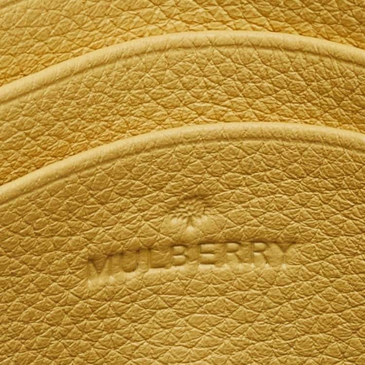 Pre Owned Mulberry Yellow Leather Mini Lily Shoulder Bag