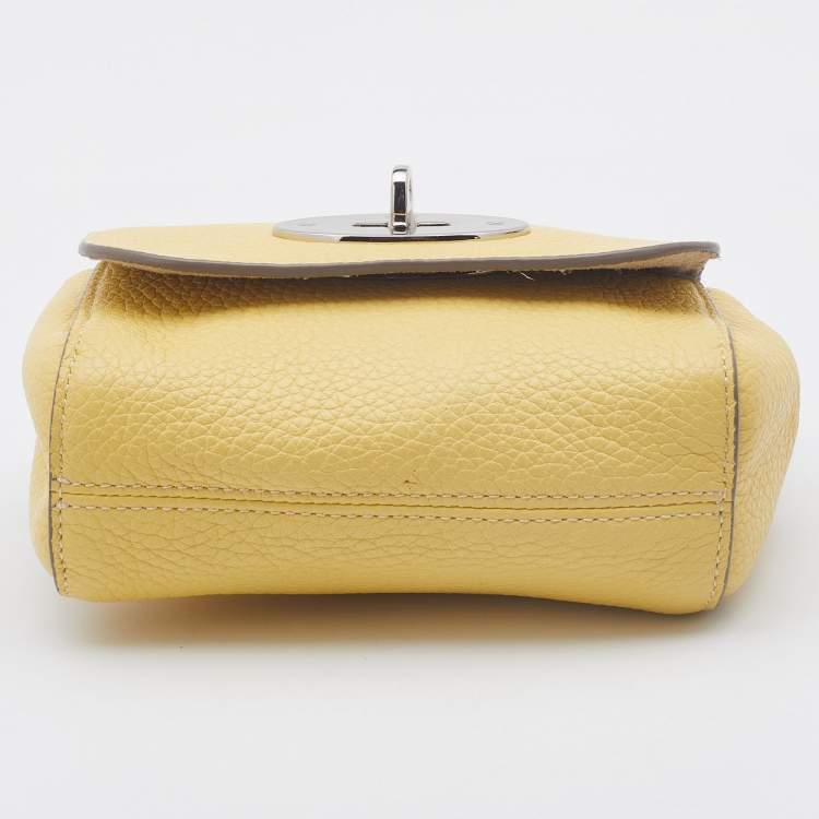 Pre Owned Mulberry Yellow Leather Mini Lily Shoulder Bag