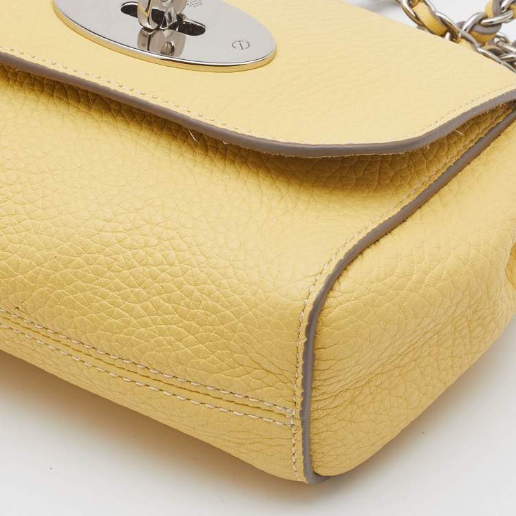 Pre Owned Mulberry Yellow Leather Mini Lily Shoulder Bag